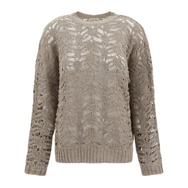 Brunello Cucinelli Women Perforated Sweater With Sequins