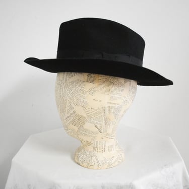 Vintage National City Hats Black Fedora 