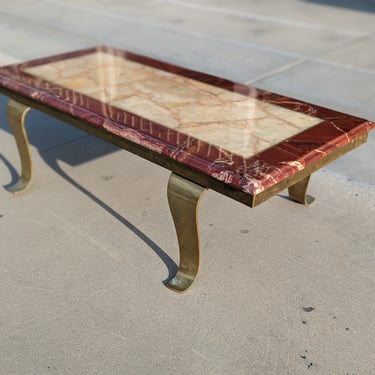 Arturo Pani For Muller Onyx  + Solid Brass Coffee Table | Mid Century | 60s | MCM | Made in Mexico | One of a Kind 