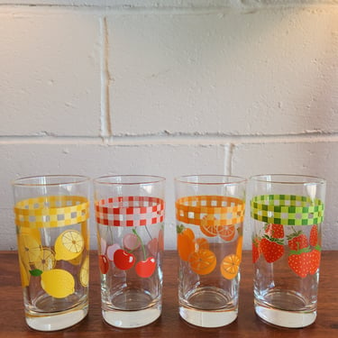 Set of Four Fruit Juice Glasses