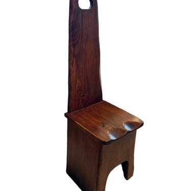 Antique Wood Shaker Child's High Back Chair Stool KV232-40