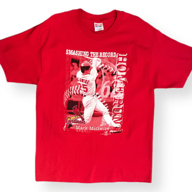 Vintage 1998 St Louis Cardinals Mark McGwire “Smashing The Record” Home Run Record T-Shirt Size XL 