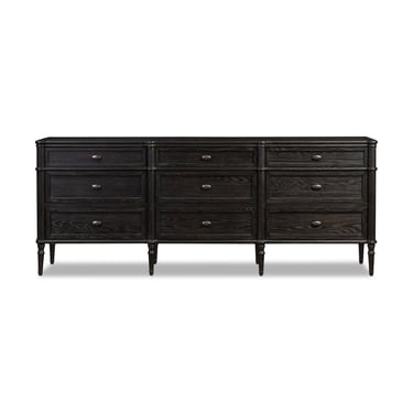 Toulouse 9 Drawer Dresser - Distressed Black | ready to ship!