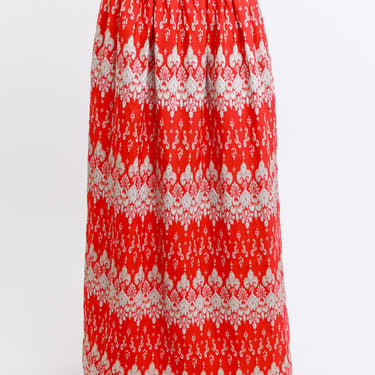 Metallic Brocade Maxi Skirt