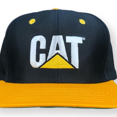 Vintage 90s “Cat” Caterpillar Construction Equipment SnapBack Hat Cap 