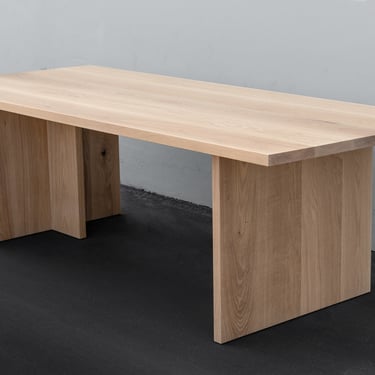 MERIDIAN- Solid White Oak Dining Table (Made to Order) 