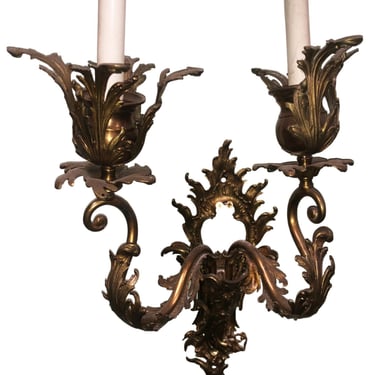 Italian Baroque Candelabra Style Wall Sconce, Pair 