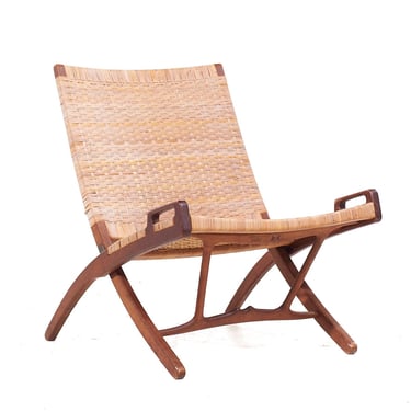 Hans Wegner Model JH 512 Mid Century Oak Folding Lounge Chair - mcm 