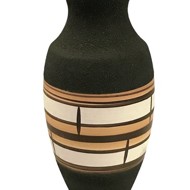 German Mid-Century Textured Lava Glaze Modern Vase1962 by Bay Keramik, Germany