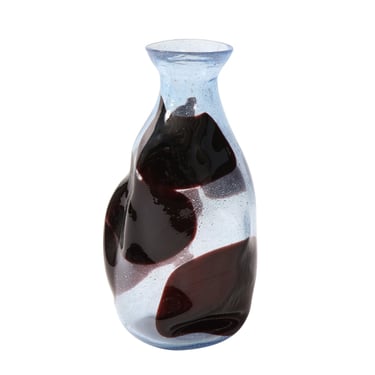 Anzolo Fuga Rare Glass Vase in Pulegoso Glass with Spots 1960s - SOLD