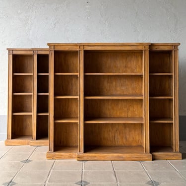 Pair of Gusto Faux Grained Bookcases