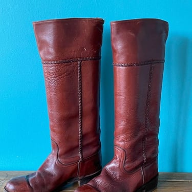 Frye Leather Campus Boots - Chestnut