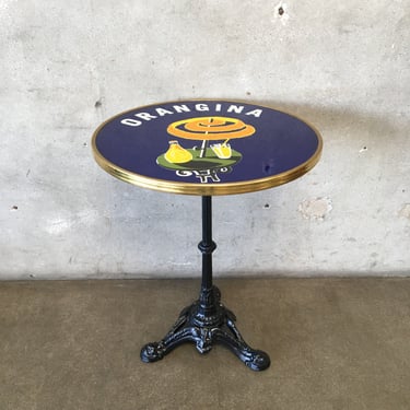 French Bistro Enamel Orangina Table