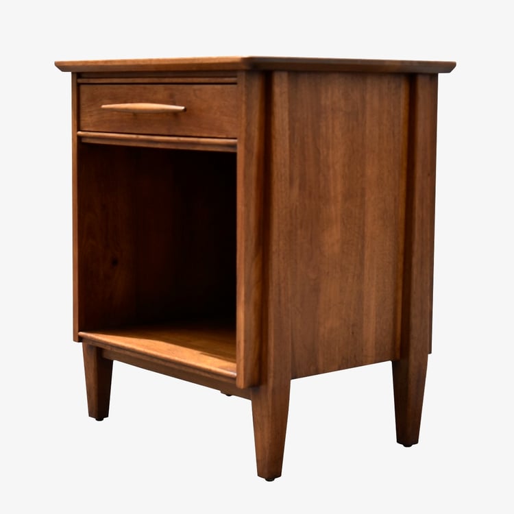 American Modernist Walnut Nightstand | End Table