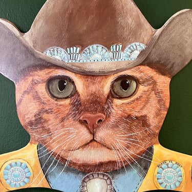 衣類ハンガー Annie Rhineharts ART Hanger Annie cat hanger vintage quirky Santa Fe Stupell | Cricket Capers