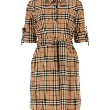 Burberry Woman Embroidered Cotton Shirt Dress