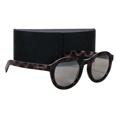 Prada - Brown Round Sunglasses w/ Light Lenses
