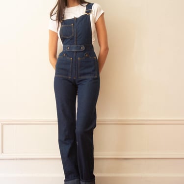 1970s Denim Denim Zip Front Overalls 