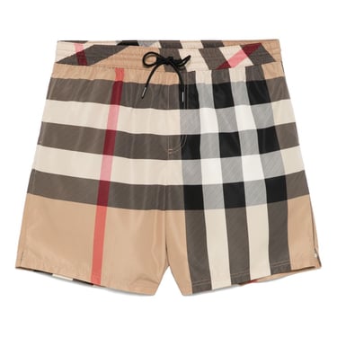 Burberry Men Check Swim Shorts