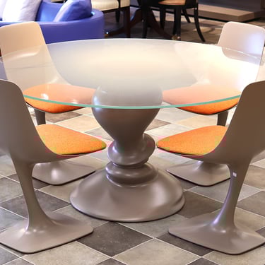 Roche Bobois Round Dining Table With (4) Chairs