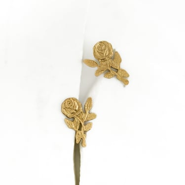 Brass and Sterling Silver Roseto Stud