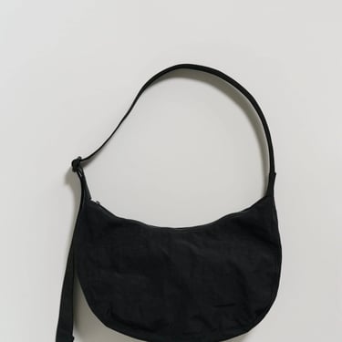 Medium Nylon Crescent Bag / Black