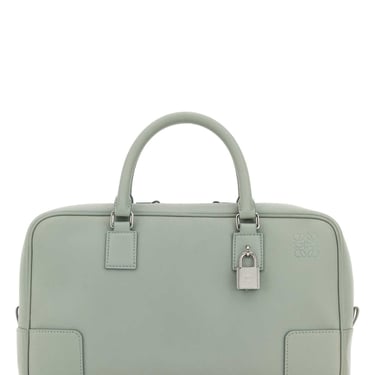 Loewe Women Powder Blue Leather Amazona 28 Handbag