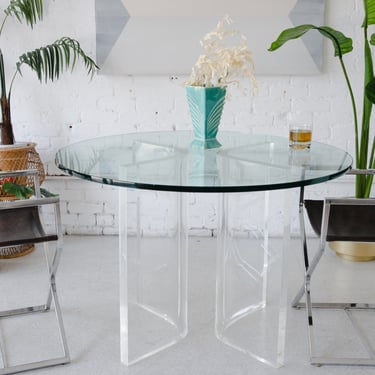 Glass & Lucite Dining Table