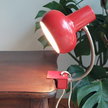 Vintage Desk Lamp / Retro Gooseneck Lamp / Gooseneck Adjustible Lamp / Retro Adjustable Office Lamp / Retro Lighting / MCM Desk Lamp/ 1970's 