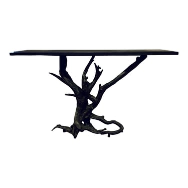 Revelation Organic Modern Black Big Sur Branch Console Table