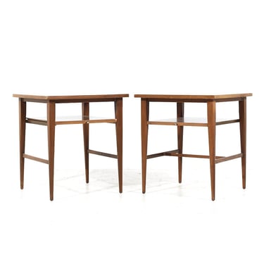 Paul McCobb for Calvin Mid Century Side Table Nightstands - Pair - mcm 