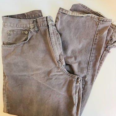 Cotler 90s Faded Distressed Worn in Purple Grey High Rise Wide Leg Jeans 