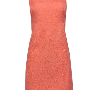 Oscar De La Renta - Peach Textured Dress Sz 6