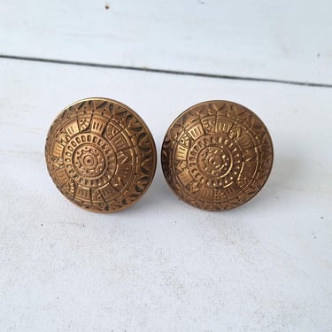 Eastlake Style Pair of Ornate Door Knobs, Fancy Flower Design Bronze Door Knob, Victorian Era Door Hardware, Architecture Salvage 111210 