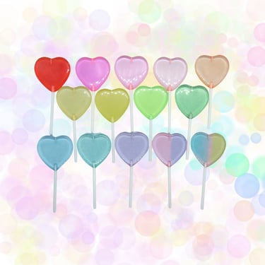 Lollipop Hair Clip Cute Heart Candy Barrette Kawaii Rainbow 