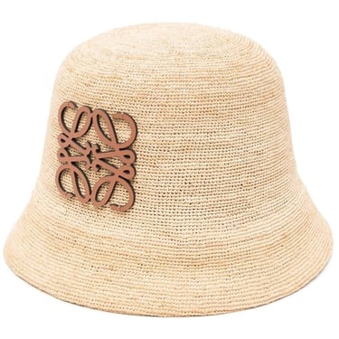 Loewe Women Raffia Anagram Bucket Hat