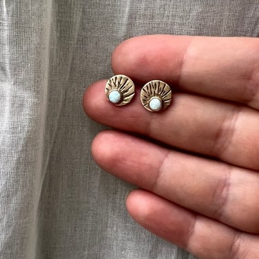 Handmade 14k Goldfilled Sunrise Studs with Opals 