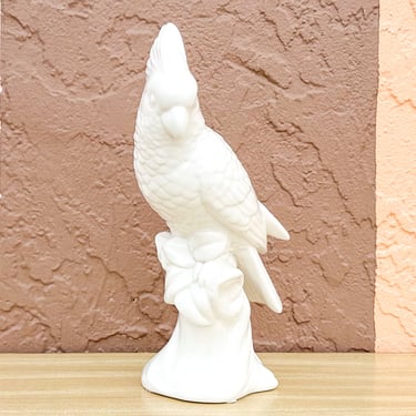 White Ceramic Cockatoo