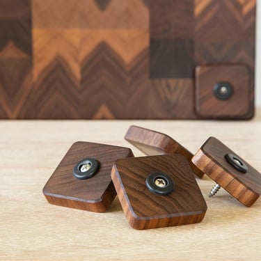 WALNUT cutting board feet, set of 4 butcher block, chopping block legs - Made in Portland, OR, USA 