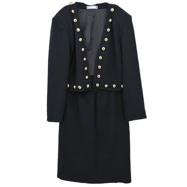 Yves Saint Laurent Setup Suit Jacket Skirt Black #M #9