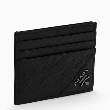Prada Black/Silver Saffiano Leather Wallet Men