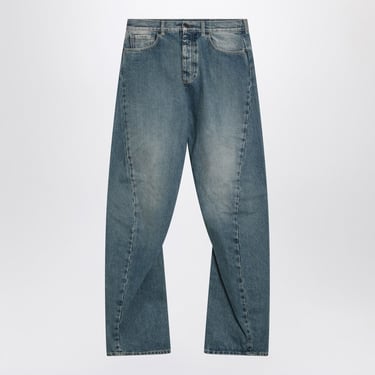 Maison Margiela Medium Blue Jeans With Diagonal Stitching Men