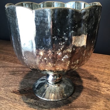 Mercury Glass Compote Vase (Seattle)