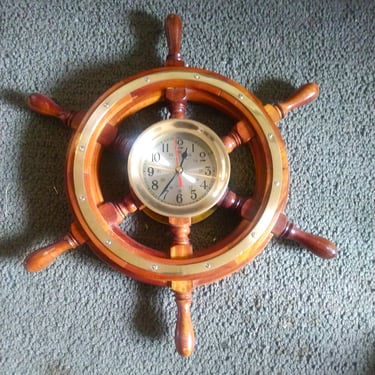 VINTAGE Clock, Nautical Clock, Wall Clock, Coastal Decor, Home Decor 