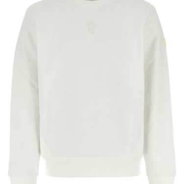 Moncler Man White Cotton Sweatshirt