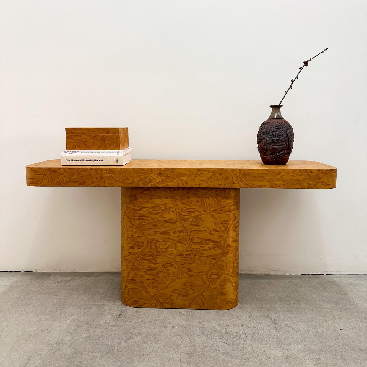 Vintage 80s Postmodern Console Table – Rounded Edge Hallway | Beyond ...