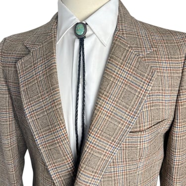 Vintage 1970s PENDLETON Wool TWEED Wool Blazer ~ 40 Short ~ jacket / sport coat ~ Preppy / Ivy League / Trad ~ Glen Plaid 