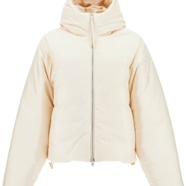 Jil Sander Short Down Jacket In Habotai Silk Blend Women