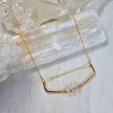 J&amp;J Herkimer Diamond Quartz Necklac