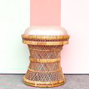 Cute Coastal Rattan Stool